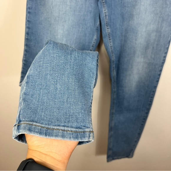 Kaffe Curve KCena Flora Long Jeans - Light Wash Denim women size 44 Eu XL US - Picture 7 of 16